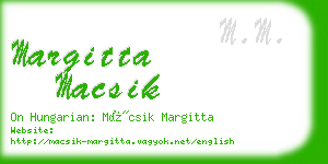 margitta macsik business card